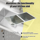 770x450mm Handmade Stainless Steel Undermount / Topmount  Kitchen Sink with Waste-6
