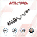 120cm Chrome Olympic EZ Curl Bar – Weightlifting Barbell for Home Gym & Bodybuilding-3