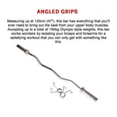 120cm Chrome Olympic EZ Curl Bar – Weightlifting Barbell for Home Gym & Bodybuilding-8