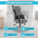 Ergonomic Mesh PU Leather Office Chair-9