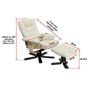PU Leather Massage Chair Recliner Ottoman Lounge Remote-10