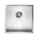 440x440mm Handmade Stainless Steel Undermount / Topmount Kitchen Laundry Sink with Waste-5