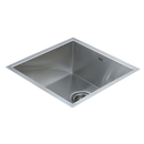 440x440mm Handmade Stainless Steel Undermount / Topmount Kitchen Laundry Sink with Waste-9