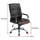 PU Leather Office Chair – Ergonomic Executive Swivel Desk Chair with Padded Seat in Black-10