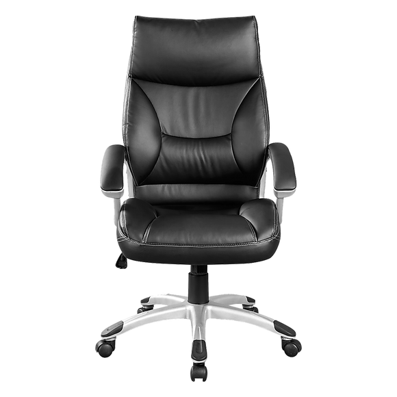 PU Leather Executive Office Chair – Ergonomic Swivel Computer Desk Chair in Black