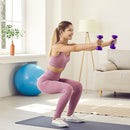 2kg Dumbbells Pair PVC Hand Weights Rubber Coated-2