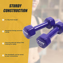 2kg Dumbbells Pair PVC Hand Weights Rubber Coated-9