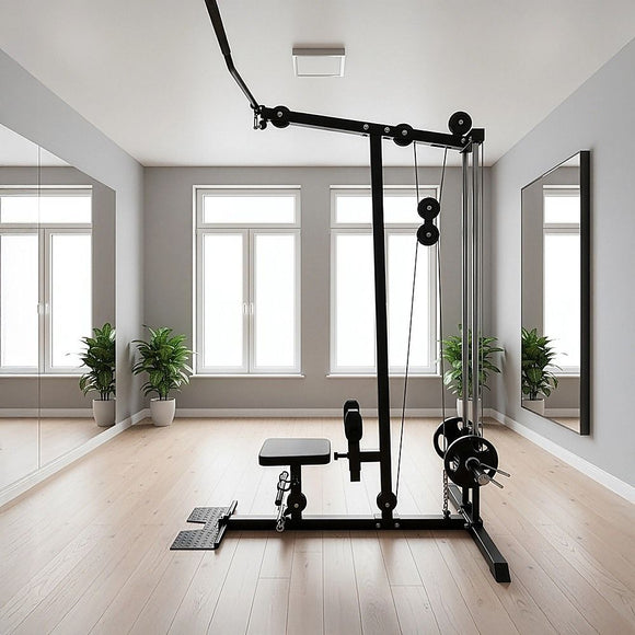 Lat Pulldown Low Row Fitness Machine – Home Gym Strength Trainer