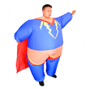 Super Hero Fancy Dress Inflatable Suit - Fan Operated Costume-1