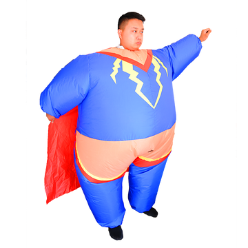 Super Hero Fancy Dress Inflatable Suit - Fan Operated Costume