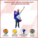 GORILLA Fancy Dress Inflatable Suit -Fan Operated Costume-3