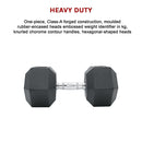 10KG Commercial Rubber Hex Dumbbell Gym Weight-9