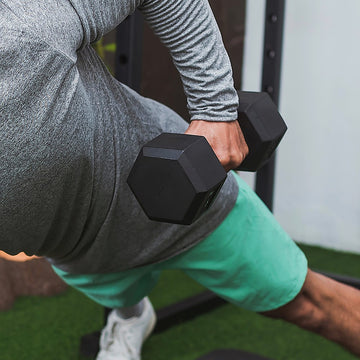 20KG Commercial Rubber Hex Dumbbell Gym Weight - 0