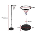 Netball Ring with Stand Portable Pole Height Adjustable-11