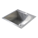 530x505mm Handmade Stainless Steel Topmount Kitchen Laundry Sink with Waste-1