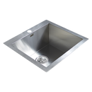 530x505mm Handmade Stainless Steel Topmount Kitchen Laundry Sink with Waste-7