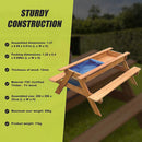 Sand & Water Wooden Picnic Table-9