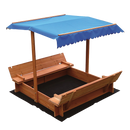 Kids Wooden Toy Sandpit with Canopy-1