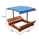 Kids Wooden Toy Sandpit with Canopy-14