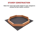 Kids Sand Pit Large Octagonal Wooden Sandpit-10