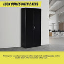 Two-Door Shelf Office Gym Filing Storage Locker Cabinet Safe-9