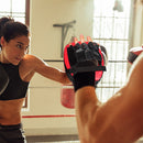 2 x Thai Boxing Punch Focus Gloves Kit Training Red & Black-2