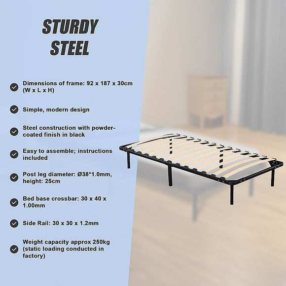 Single Metal Bed Frame - Bedroom Furniture