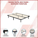 Double Metal Bed Frame - Bedroom Furniture-3
