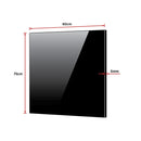 Toughened 60cm x 75cm Black Glass Kitchen Splashback-11