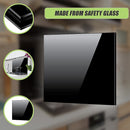 Toughened 60cm x 70cm Black Glass Kitchen Splashback-7