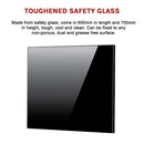 Toughened 60cm x 70cm Black Glass Kitchen Splashback-10
