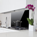Toughened 90cm x 75cm Black Glass Kitchen Splashback-6