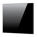 Toughened 90cm x 75cm Black Glass Kitchen Splashback-1