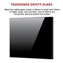 Toughened 90cm x 70cm Black Glass Kitchen Splashback-9