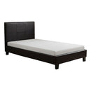 Single PU Leather Bed Frame Brown-6