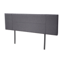 Linen Fabric King Bed Headboard Bedhead - Grey-1