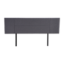 Linen Fabric King Bed Headboard Bedhead - Grey-5