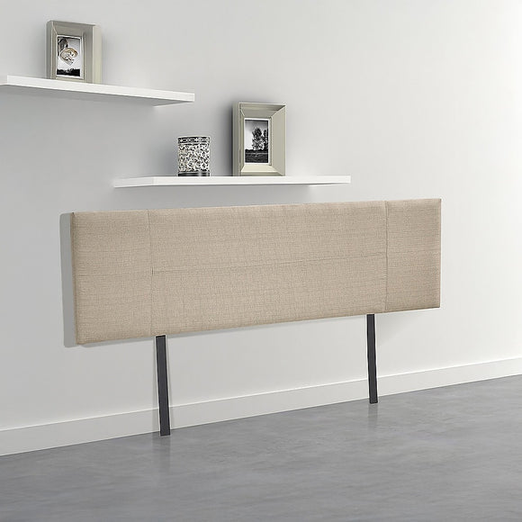 Linen Fabric King Bed Headboard Bedhead - Beige