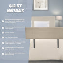 Linen Fabric King Bed Headboard Bedhead - Beige-10