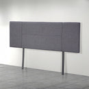 Linen Fabric Double Bed Headboard Bedhead - Grey-4