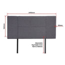 Linen Fabric Double Bed Headboard Bedhead - Grey-12