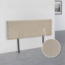 Linen Fabric Double Bed Headboard Bedhead - Beige-4