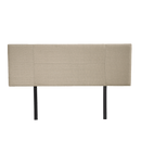 Linen Fabric Double Bed Headboard Bedhead - Beige-5