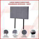 Linen Fabric Single Bed Headboard Bedhead - Grey-3
