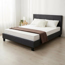 Queen Linen Fabric Bed Frame Grey-5
