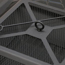 18" Square Metal Fire Pit Outdoor Heater-8