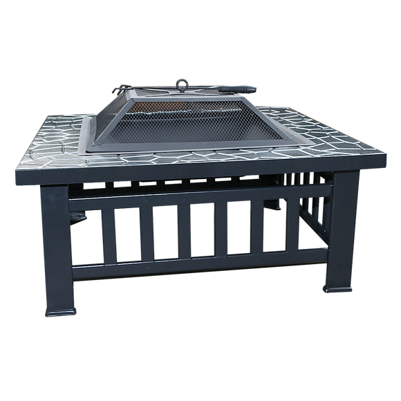 18" Square Metal Fire Pit Outdoor Heater