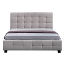 Linen Fabric Queen Deluxe Bed Frame Beige-6