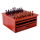 10 in 1 Wooden Chess Board Games Slide Out Checkers House Unit Set-3