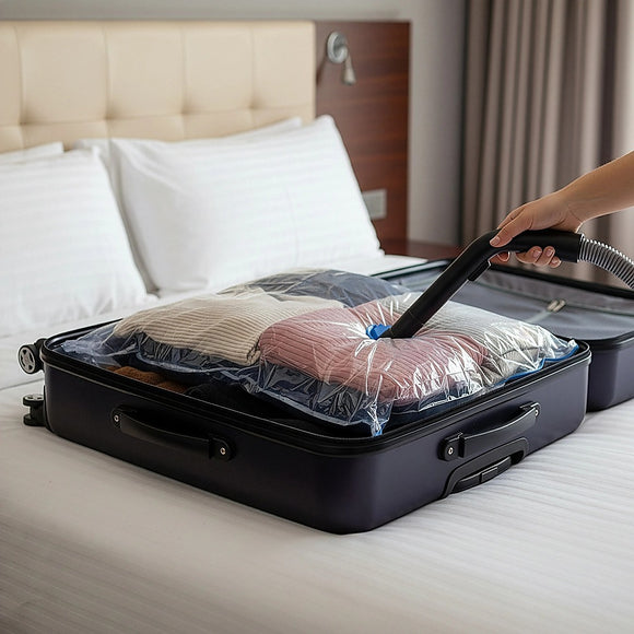 10X Jumbo Vacuum Storage Bags – Space Saver Seal Bags for Clothes, Bedding, Blankets & Travel Organisation